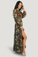 Bowman Deep V Maxi Dress | Multi Floral