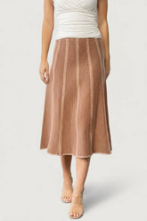 Astrid Midi Skirt | Rust Print