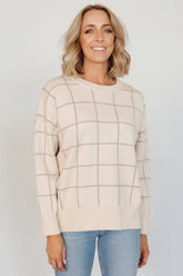 Alden Knit Sweater | Oatmeal + Taupe