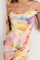 Allegra Off Shoulder Maxi Dress | Multi Floral
