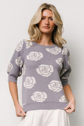 Belle Sweater Top | Dusty Lavender