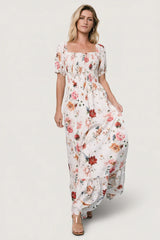 Capri Smocked Maxi Dress | Multi Floral