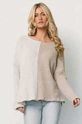 Castelo Knit Top | Natural + Sand
