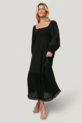 Chandler Eyelet Maxi Dress | Black
