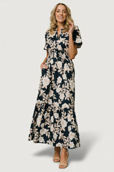 Vera Maxi Dress | Navy Floral