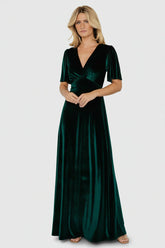 Vivian Velvet Maxi Dress | Emerald