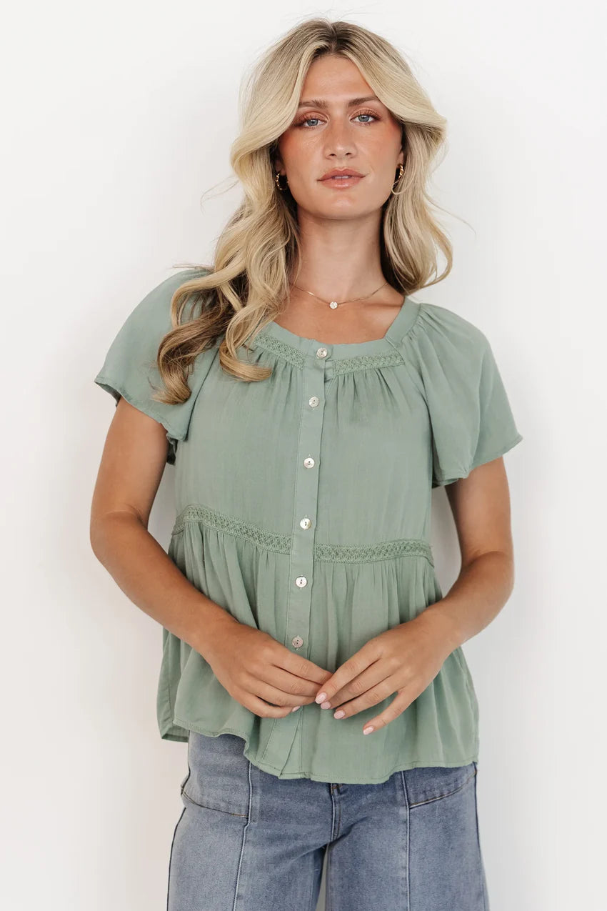 Unity Button Up Top | Sage