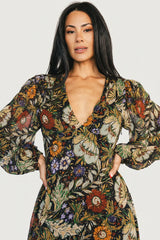 Bowman Deep V Maxi Dress | Multi Floral