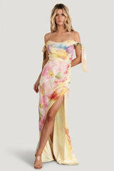 Allegra Off Shoulder Maxi Dress | Multi Floral