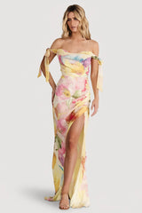 Allegra Off Shoulder Maxi Dress | Multi Floral