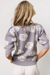 Belle Sweater Top | Dusty Lavender